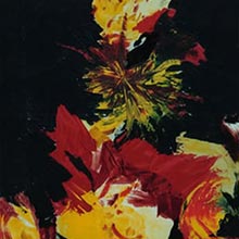 Fiore di seta 1994 - 50 x 70 cm Acrílico sobre cartón gris - Colección particular Roma